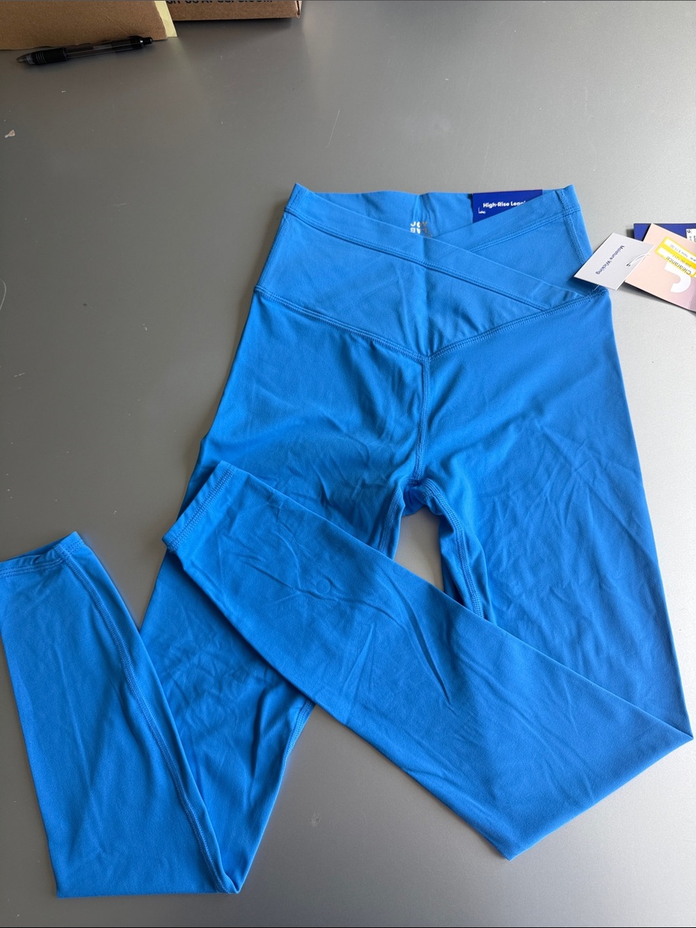 JoyLab Bright Blue Girls' High-Rise Performance Leggings
